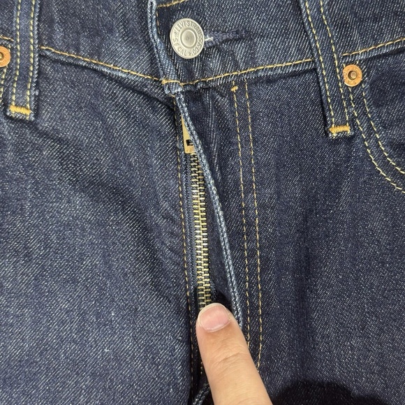 Levi's 502 Jeans Size 34 x 34 BIG E Straight Leg Dark Wash Denim Red Tab 72 - Picture 3 of 7